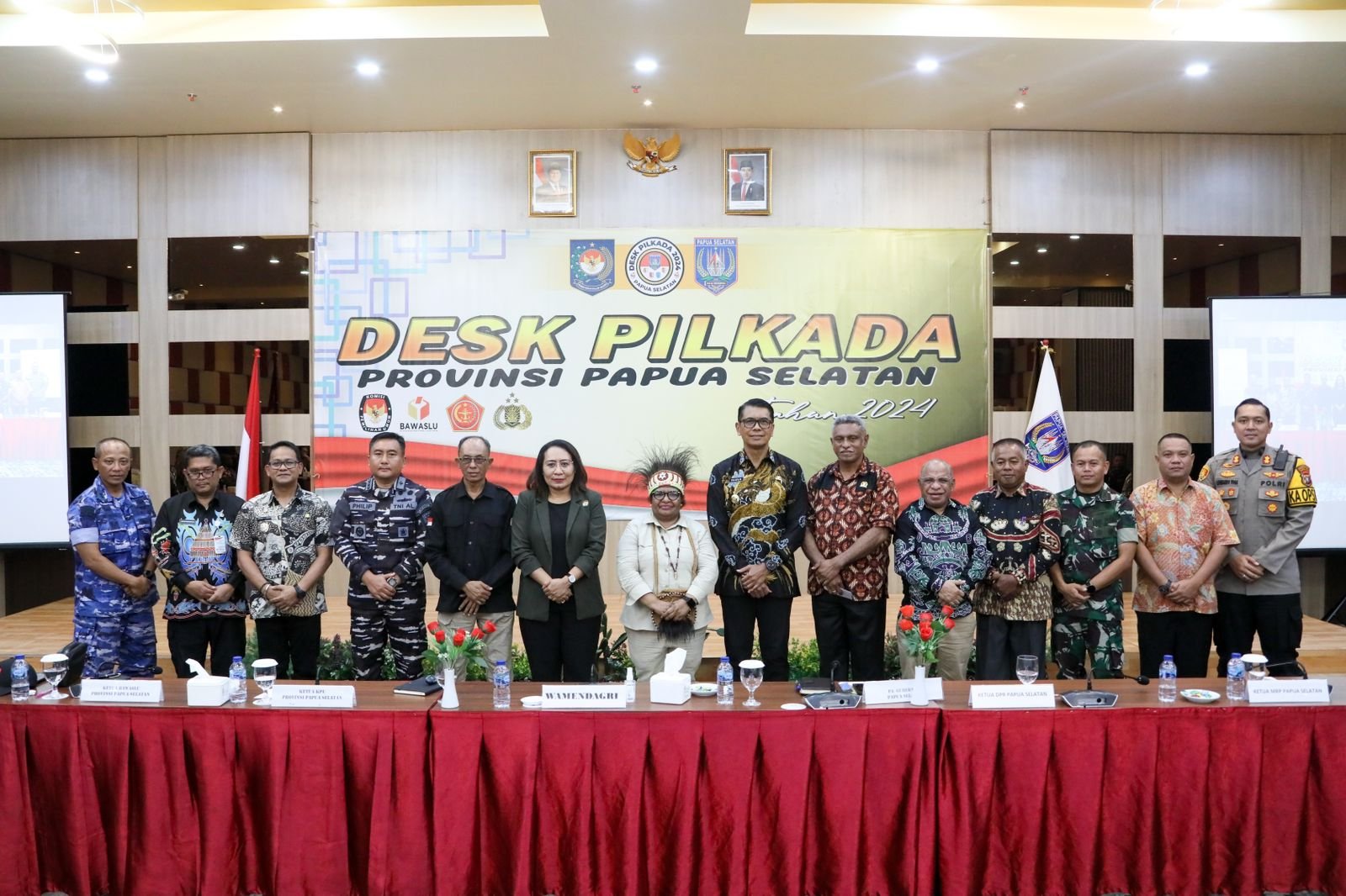Rapat Koordinasi Persiapan Pilkada Serentak Tahun 2024 di Provinsi Papua Selatan di Hotel Halogen